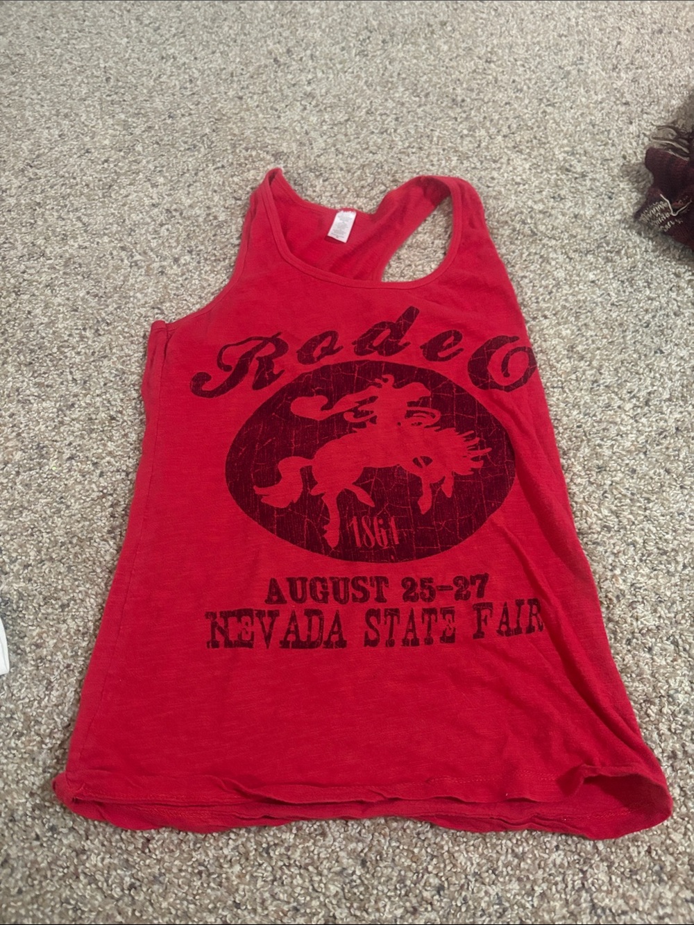 Red Nevada State Fair Rodeo Tank Top